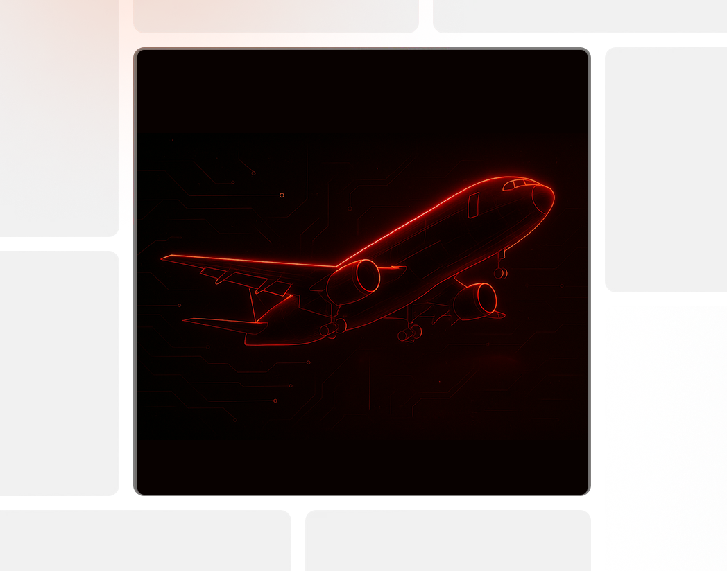 Air Freight Rate Management Software Interface – Cargorates.ai Illustration of an airplane symbolizing Cargorates.ai’s air freight rate management and quoting platform.
